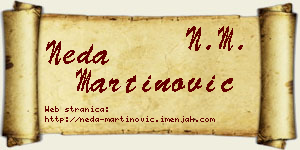 Neda Martinović vizit kartica